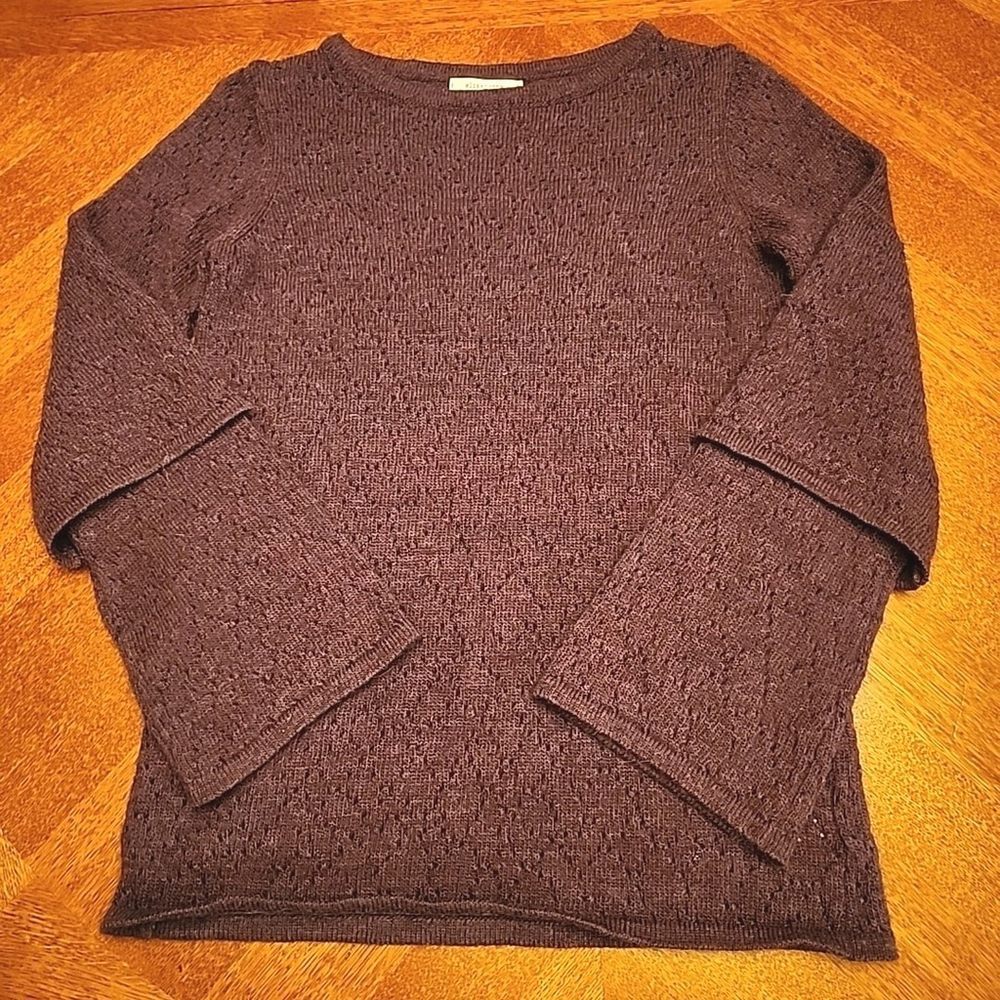 Elisabetta Collection Wool Alpaca Sweater Size Small Plum A1